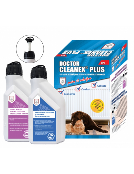 Doctor Cleanex Plus - Kit rapid de curatare si protectie instalatii termice