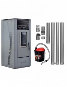 Fornello - Sophia Premium 11 kW - Black - Kit Evacuare 3,5 ml + Aspirator cenusa - INCLUS