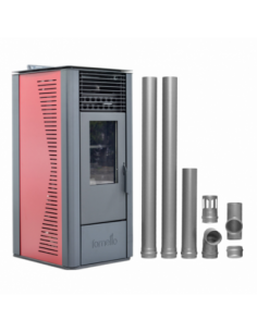 Fornello - Sophia Premium 11 kW - Bordeaux - Kit Evacuare 2,5 ml - INCLUS