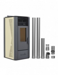 Fornello - Sophia Premium 11 kW - Ivory - Kit Evacuare 2,5 ml - INCLUS