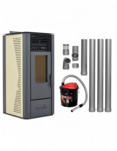 Fornello - Sophia Premium 11 kW - Ivory - Kit Evacuare 3,5 ml + Aspirator cenusa - INCLUS