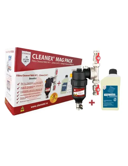 Filtru Cleanex Mag HF1- 22mm (3/4) +  Solutie Cleanex all round LBXCMPK022