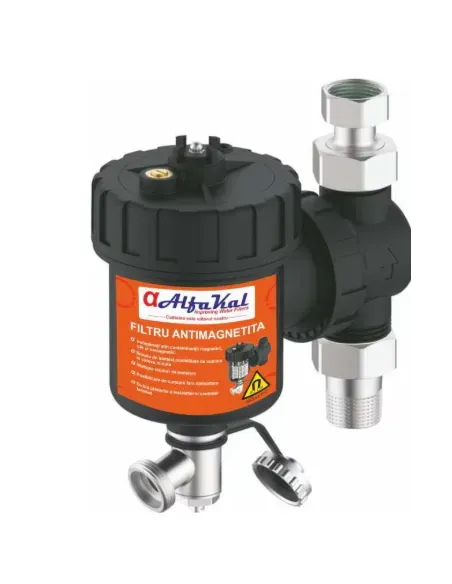 Filtru anti-magnetita AlfaKal MTX-FHP-1”, magnet 11000Gauss + dozarea preparatelor de curățare și a inhibitorilor