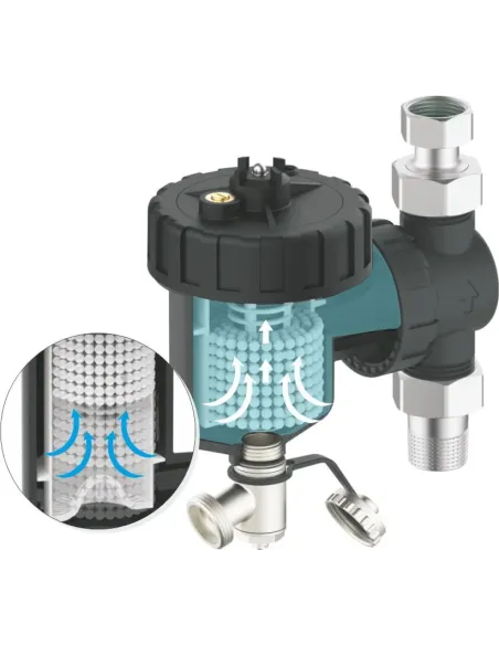 Filtru anti-magnetita AlfaKal MTX-FHP-1”, magnet 11000Gauss + dozarea preparatelor de curățare și a inhibitorilor