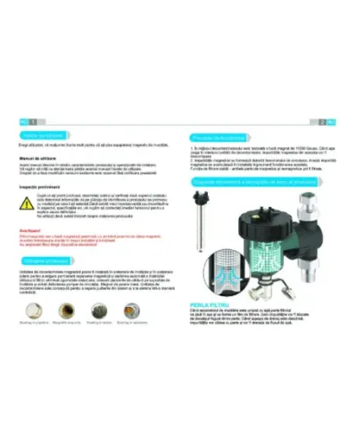 Filtru anti-magnetita AlfaKal MTX-FHP-1”, magnet 11000Gauss + dozarea preparatelor de curățare și a inhibitorilor