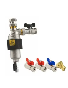 Filtru magnetic T‑MAG Tiemme 3/4 + 3 robineti si un filtru bronz