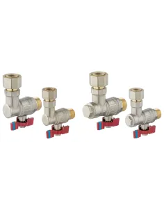 Set 4 robineti cu semiolandez FERRO instalare centrala termica combi