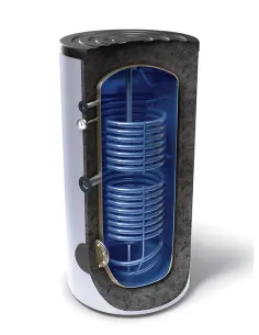 Boiler de capacitea mare Tesy EV 12/8 S2 1500 120 DN18 - 2 serpentina